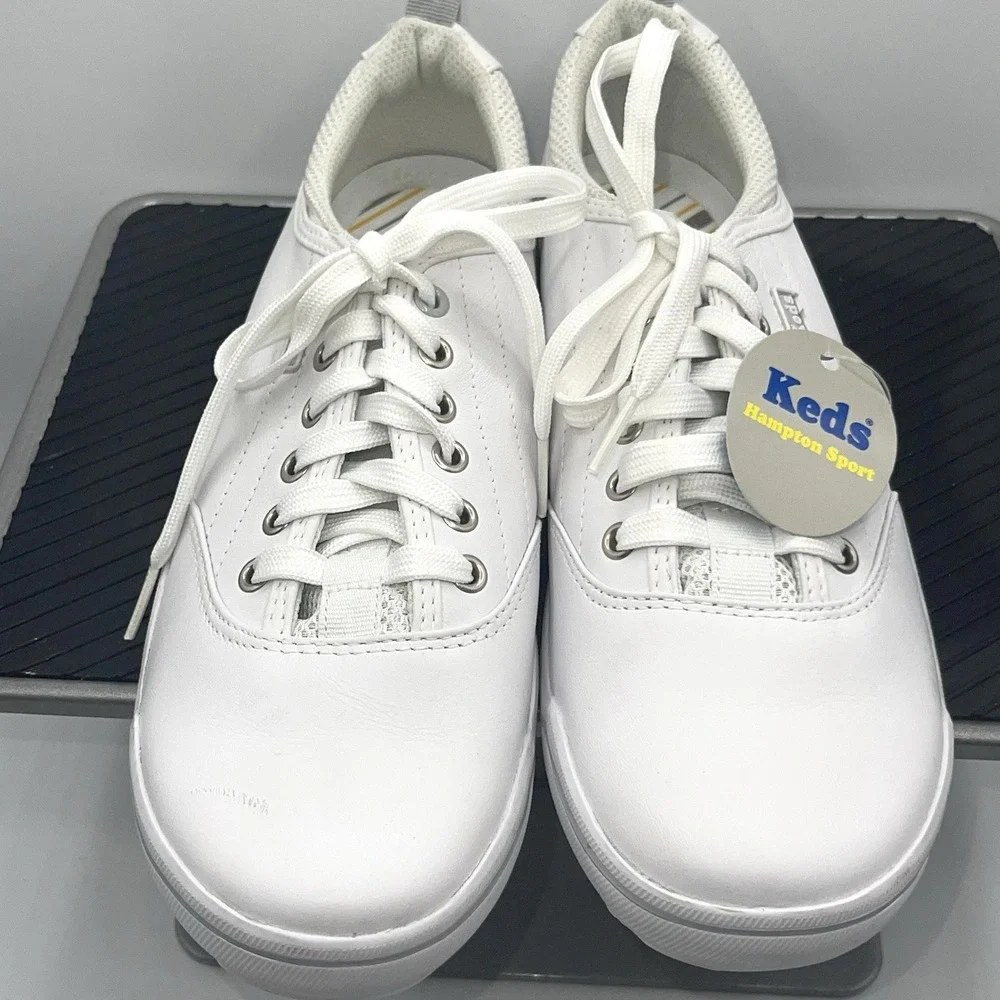Keds White‎ Leather Classic Original Sneaker Shoes Womens 8